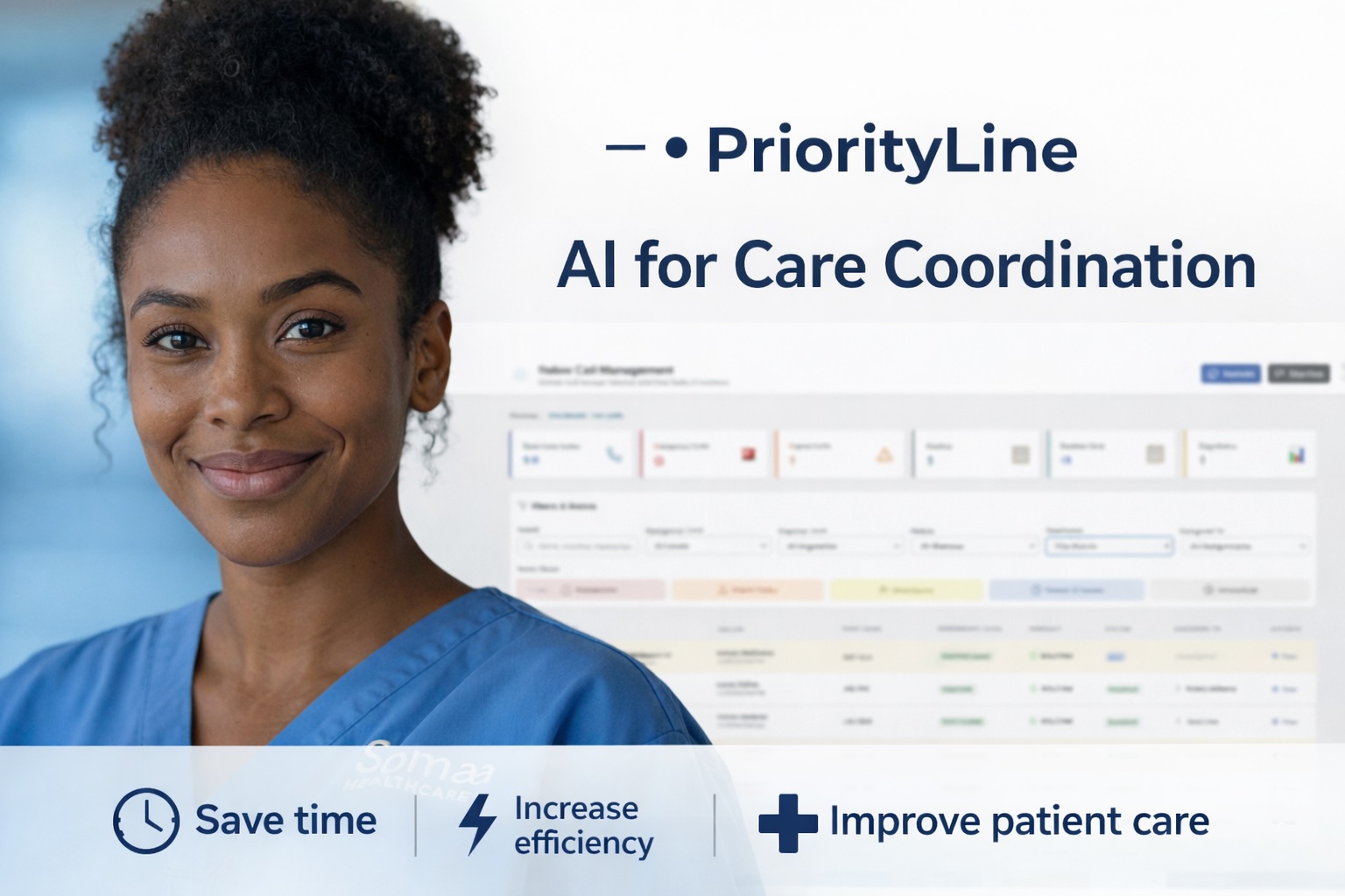 Robin AI care assistant dashboard showing emergency call triage and ticket management for Soma Healthcare